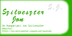 szilveszter jon business card